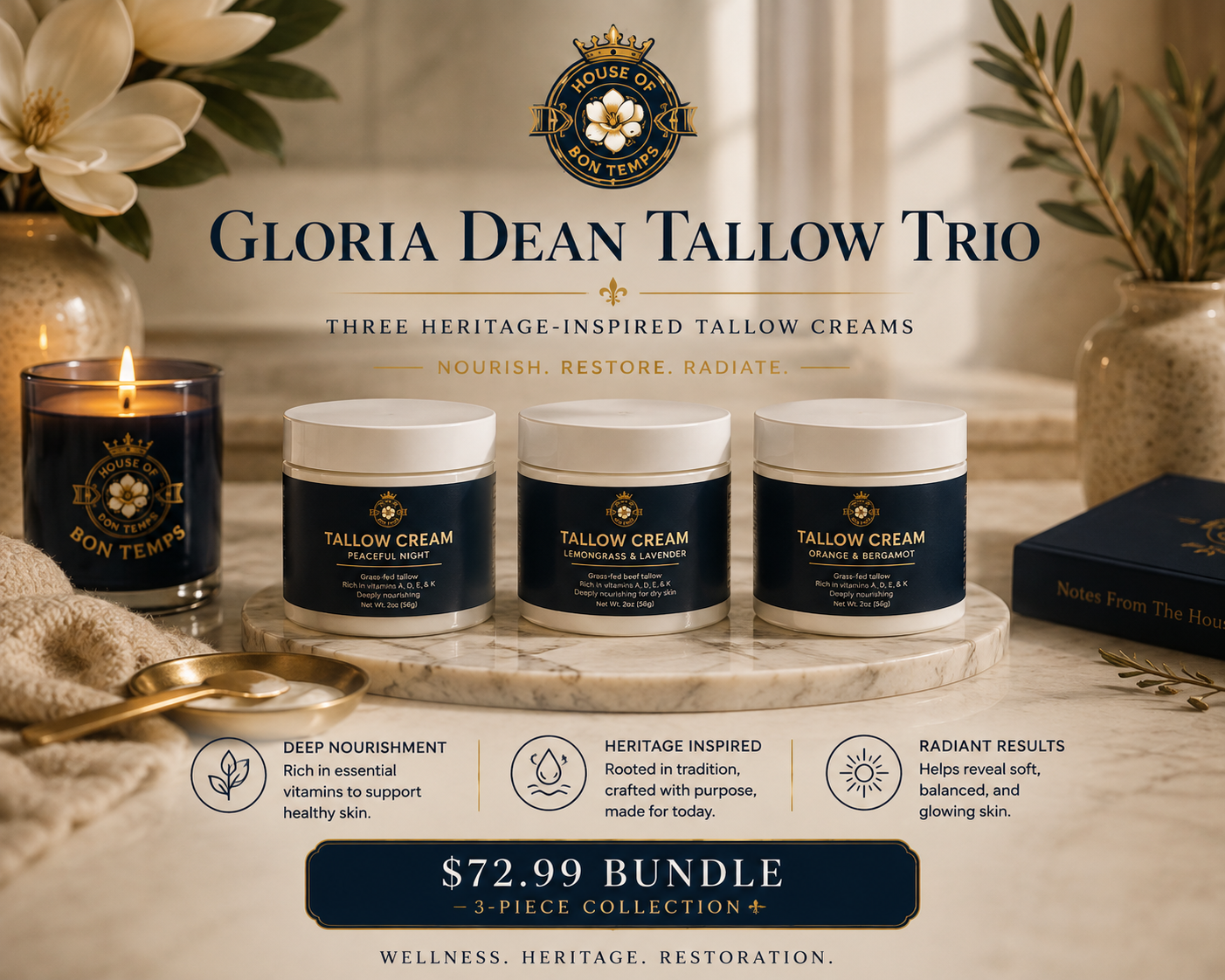 Gloria Dean’s Tallow Trio