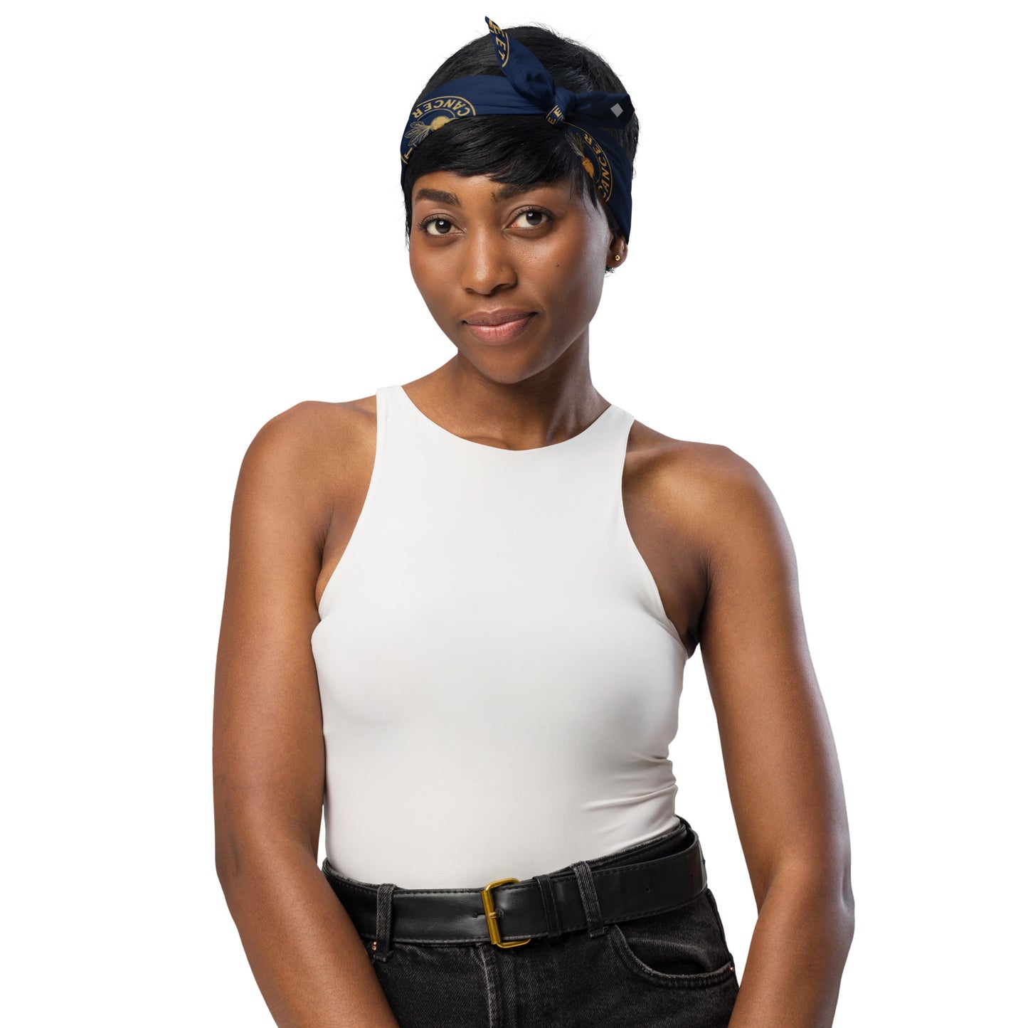 Beet Cancer Signature Navy Bandana – alternate view 2