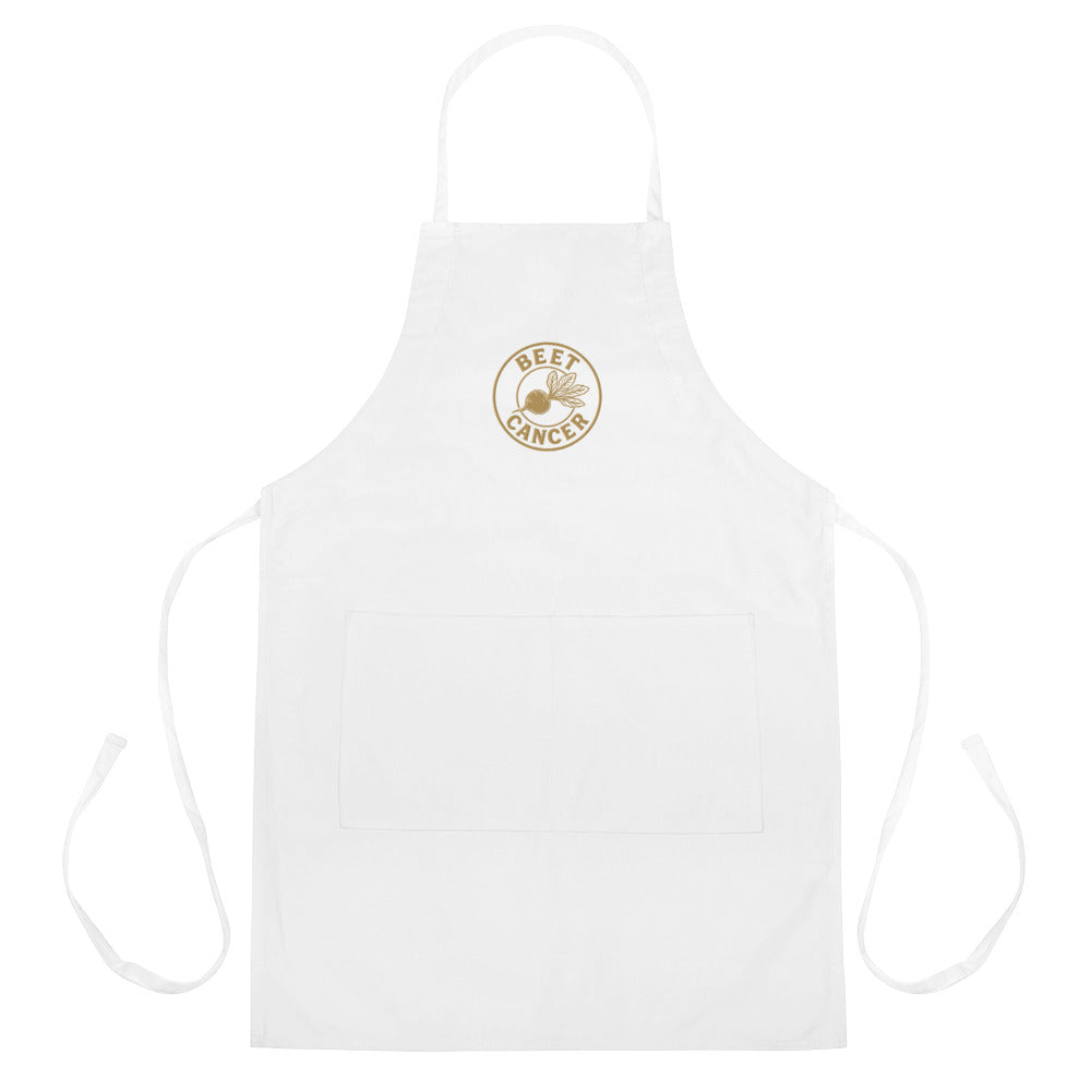 Beet Cancer Collective Magnolia White Embroidered Apron