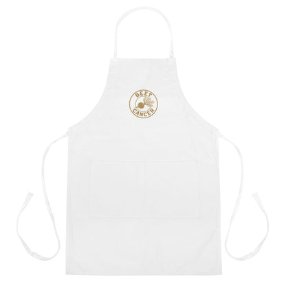 Beet Cancer Collective Magnolia White Embroidered Apron