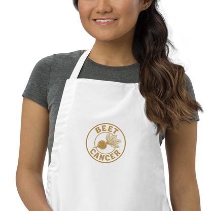 Beet Cancer Collective Magnolia White Embroidered Apron