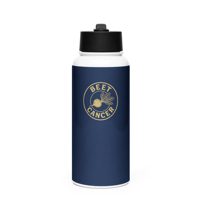 Beet Cancer Collective Signature Insulated Water Bottle, 32 oz stainless steel with straw lid